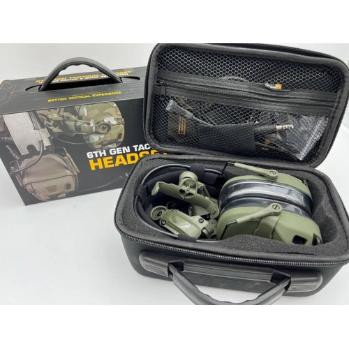 6TH GEN TACTICAL HEADSET тактическая гарнитура, звукосниматель и шумоподавление, активные в Ульяновске