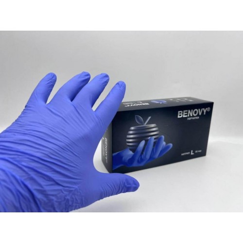 BENOVY MULTICOLOR НИТРИЛ медицинские цветные перчатки в Ульяновске