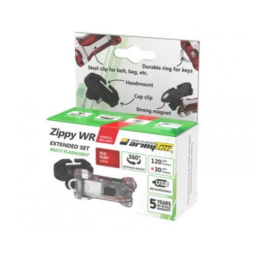 Наключный фонарь Armytek Zippy Extended Set WR (Red Ruby) в Ульяновске