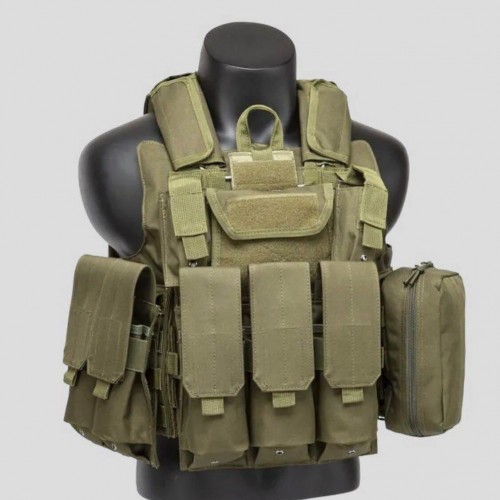 Тактический разгрузочный жилет «5 / пять карманов» с подсумками Tactical Molle Plate Carrier для съемных бронепластин в Ульяновске