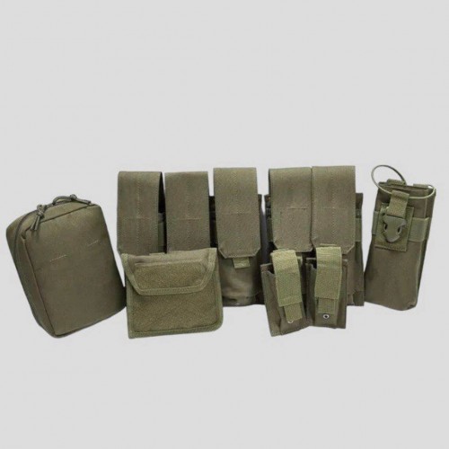 Тактический разгрузочный жилет «5 / пять карманов» с подсумками Tactical Molle Plate Carrier для съемных бронепластин в Ульяновске